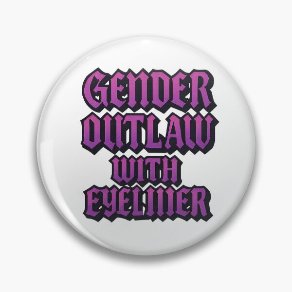 Item preview, Gender Outlaw With Eyeliner – Bold Typographic Design designed and sold by Haus Of Sin.
