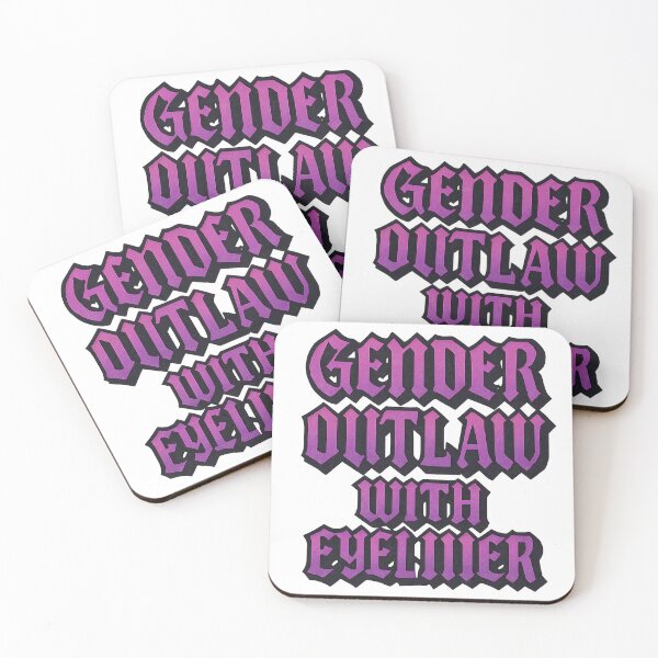 Item preview, Gender Outlaw With Eyeliner – Bold Typographic Design designed and sold by Haus Of Sin.