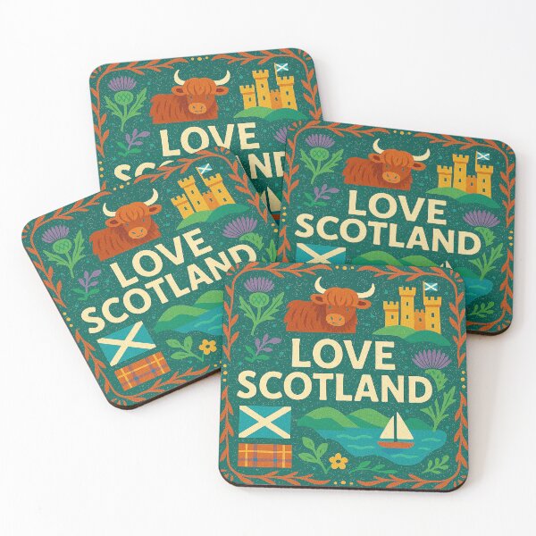 Item preview, Love Scotland – Bold Folk Art Celebration of Scottish Icons designed and sold by Okmanoo.