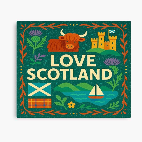 Item preview, Love Scotland – Bold Folk Art Celebration of Scottish Icons designed and sold by Okmanoo.
