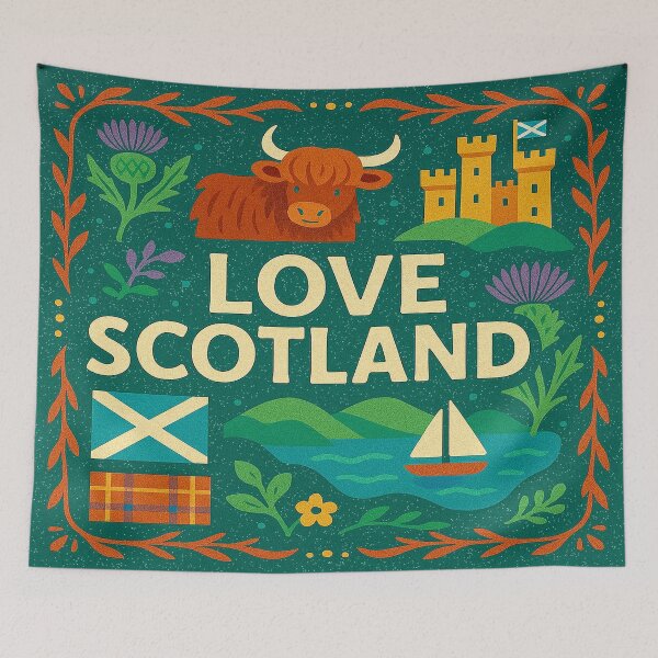 Item preview, Love Scotland – Bold Folk Art Celebration of Scottish Icons designed and sold by Okmanoo.
