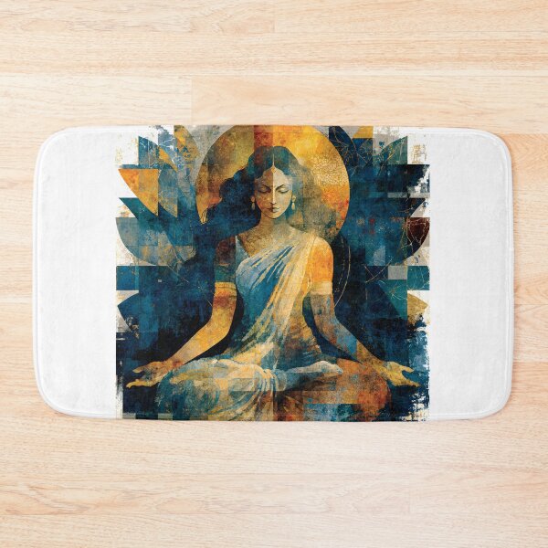 Item preview, majestic goddess Durga in a meditative pose, vibrant colors designed and sold by wonderisland.