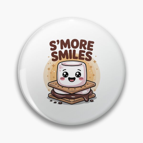 Item preview, Smore Smiles Cute Marshmallow Between Chocolate and Crackers designed and sold by MagicWander.