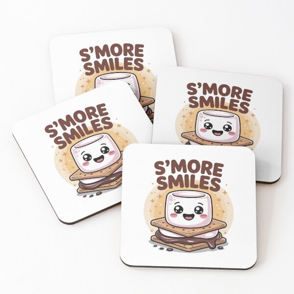 Item preview, Smore Smiles Cute Marshmallow Between Chocolate and Crackers designed and sold by MagicWander.