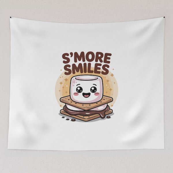 Item preview, Smore Smiles Cute Marshmallow Between Chocolate and Crackers designed and sold by MagicWander.