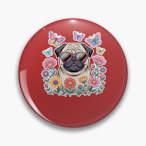 Item preview,  A Cool Pug Water Colour illustration designed and sold by ZooStateofMind.