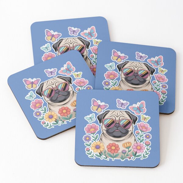 Item preview,  A Cool Pug Water Colour illustration designed and sold by ZooStateofMind.