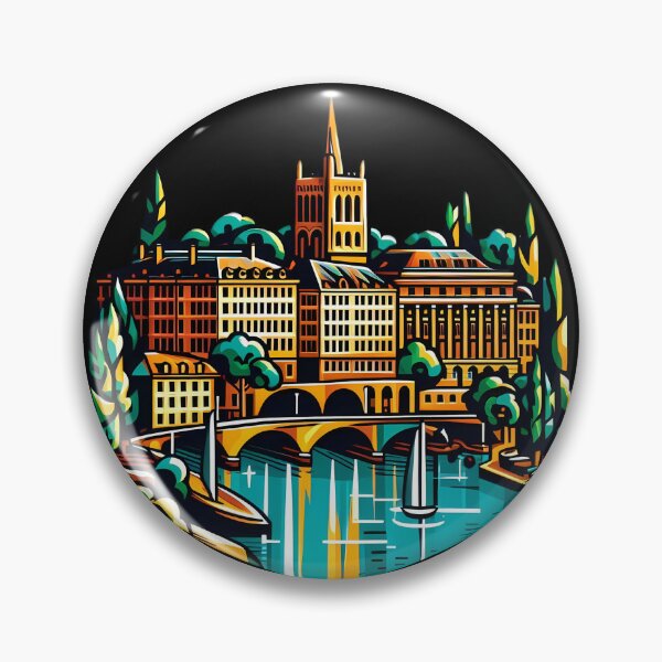 Item preview, A Pop Art Travel Print of Geneva - Switzerland Sticker designed and sold by NCNGDESIGN.