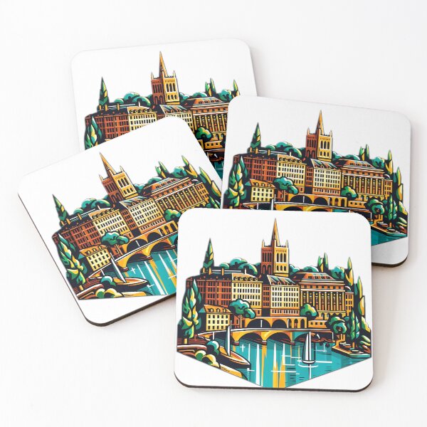 Item preview, A Pop Art Travel Print of Geneva - Switzerland Sticker designed and sold by NCNGDESIGN.