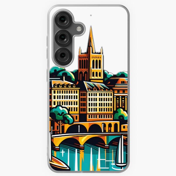 Item preview, A Pop Art Travel Print of Geneva - Switzerland Sticker designed and sold by NCNGDESIGN.