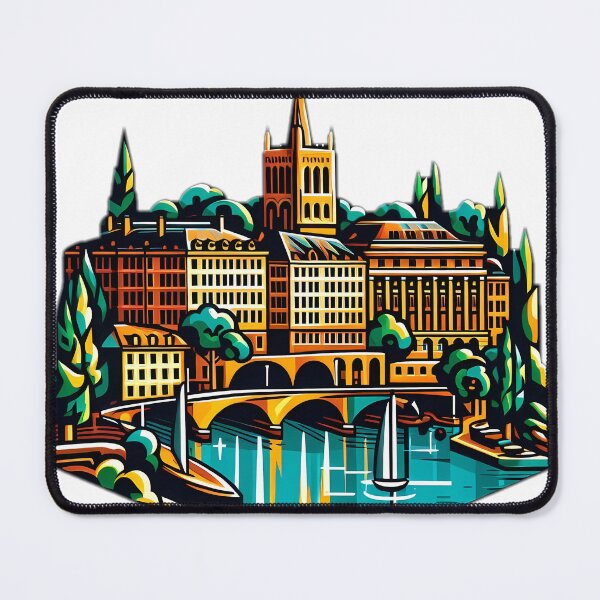 Item preview, A Pop Art Travel Print of Geneva - Switzerland Sticker designed and sold by NCNGDESIGN.