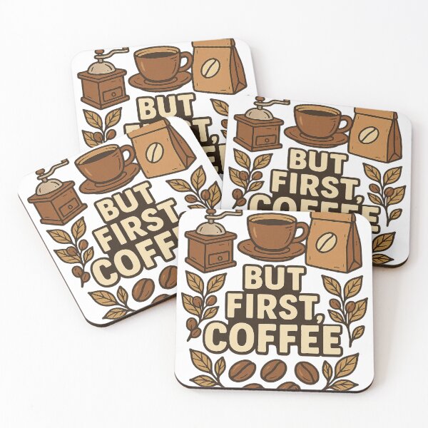 Item preview, But First, Coffee – Vintage Coffee Art Illustration designed and sold by NAVOZKA.