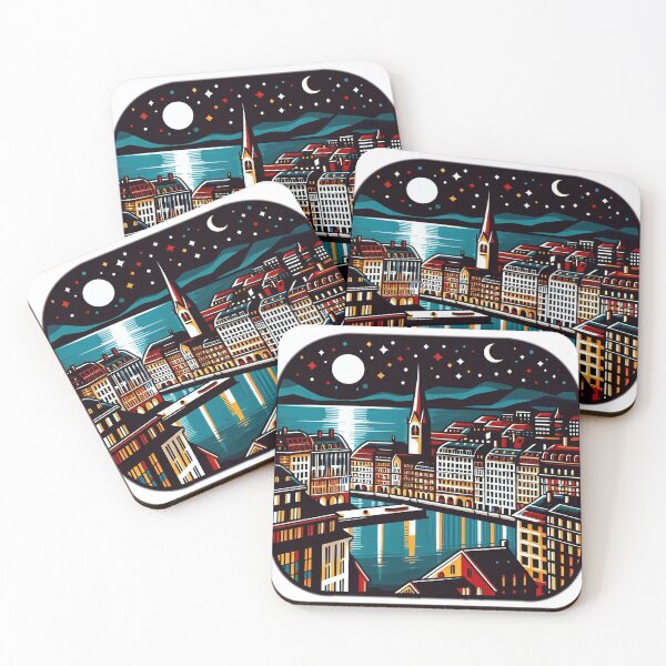 Item preview, A Pop Art Travel Print of Geneva - Switzerland Sticker designed and sold by NCNGDESIGN.