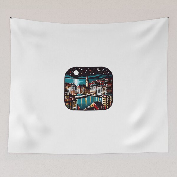 Item preview, A Pop Art Travel Print of Geneva - Switzerland Sticker designed and sold by NCNGDESIGN.