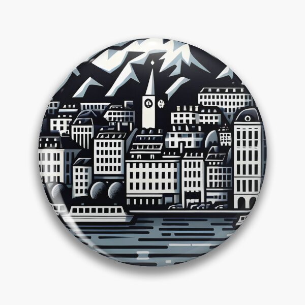 Item preview, A Pop Art Travel Print of Geneva - Switzerland Sticker designed and sold by NCNGDESIGN.
