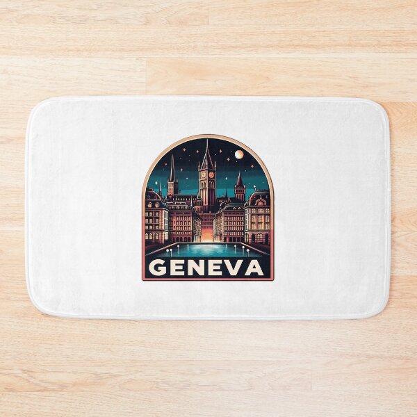 Item preview, A Pop Art Travel Print of Geneva - Switzerland Sticker designed and sold by NCNGDESIGN.