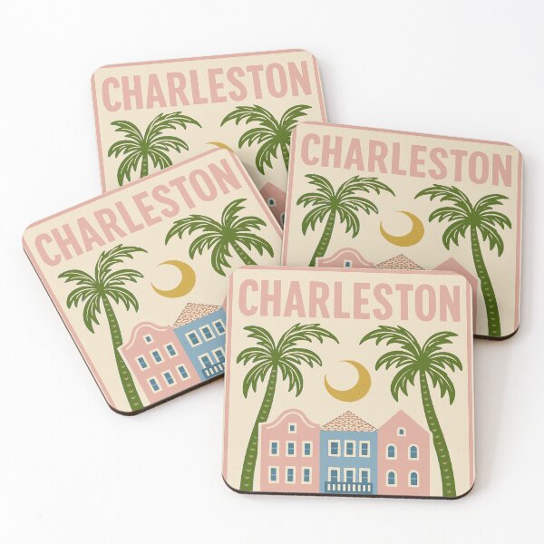 Item preview, Charleston, SC vintage folk art poster designed and sold by Spanish Castles.