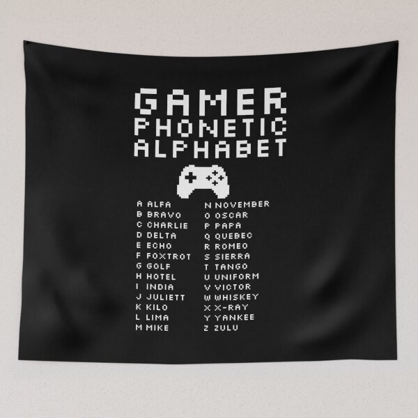 Item preview, Gamer Phonetic Alphabet – Retro Pixel Radio Code designed and sold by AnnSign.