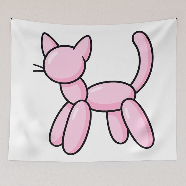 Item preview, Pink Balloon Cat – Cute Minimalist Animal Pop Art Illustration designed and sold by BeUniqueCo.