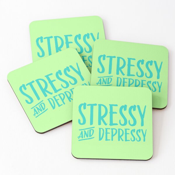 Item preview, Stressy and Depressy - Teal designed and sold by sillyjess.