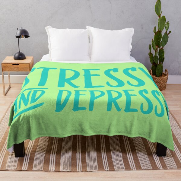 Item preview, Stressy and Depressy - Teal designed and sold by sillyjess.