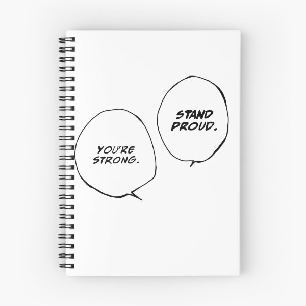 Item preview, "You're strong, stand proud" Sukuna manga bubble,- black option designed and sold by Mairoth.