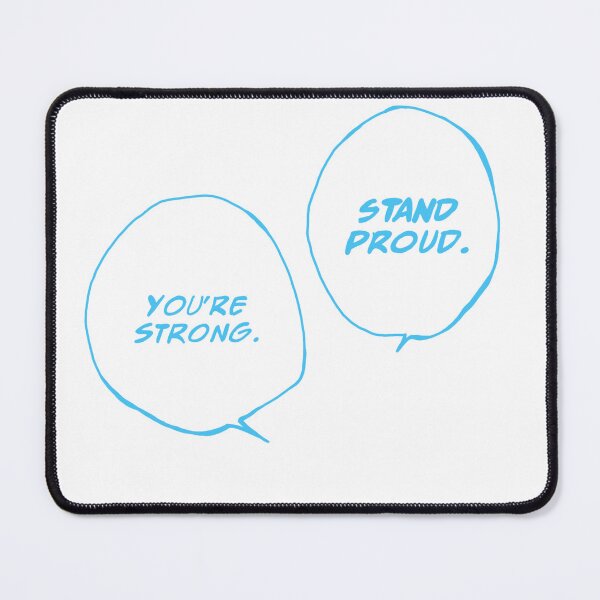 Item preview, "You're strong, stand proud" Sukuna manga bubble,- blue option designed and sold by Mairoth.