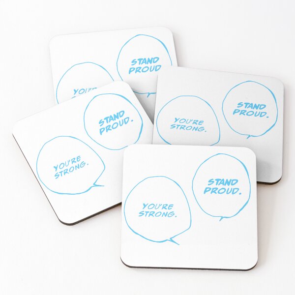 Item preview, "You're strong, stand proud" Sukuna manga bubble,- blue option designed and sold by Mairoth.