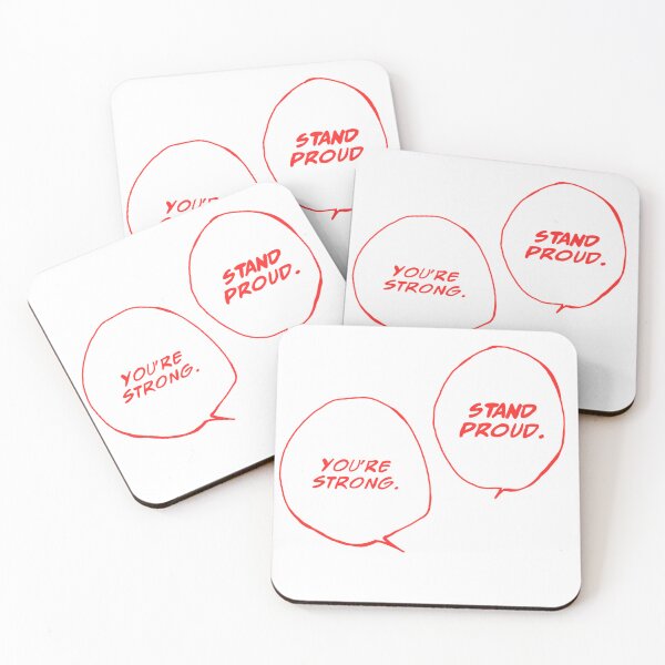 Item preview, "You're strong, stand proud" Sukuna manga bubble,- red option designed and sold by Mairoth.
