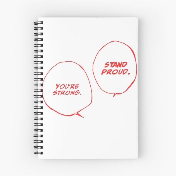 Item preview, "You're strong, stand proud" Sukuna manga bubble,- red option designed and sold by Mairoth.
