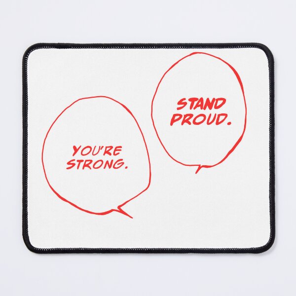 Item preview, "You're strong, stand proud" Sukuna manga bubble,- red option designed and sold by Mairoth.