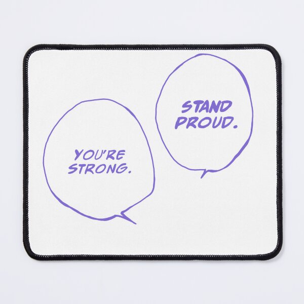 Item preview, "You're strong, stand proud" Sukuna manga bubble,- purple option designed and sold by Mairoth.