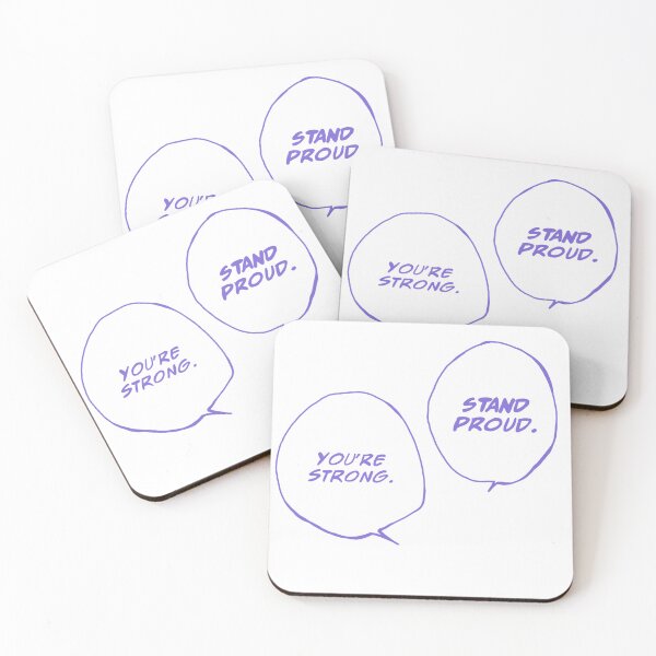 Item preview, "You're strong, stand proud" Sukuna manga bubble,- purple option designed and sold by Mairoth.