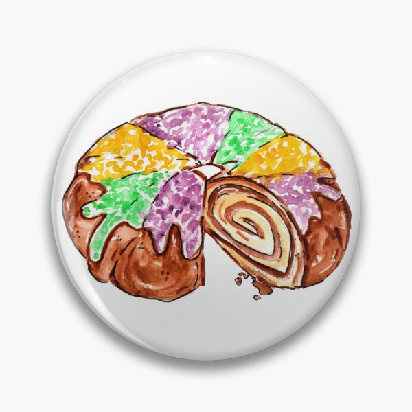 Item preview, King Cake Watercolor designed and sold by PeoplizeIt.