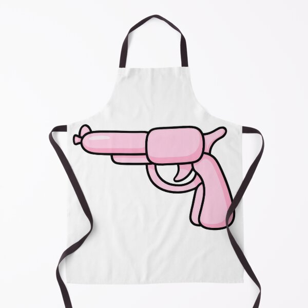 Aperçu de l'œuvre Pistolet Ballon Rose – Illustration Pop Art Drôle d’Arme Gonflable créée et vendue par BeUniqueCo.