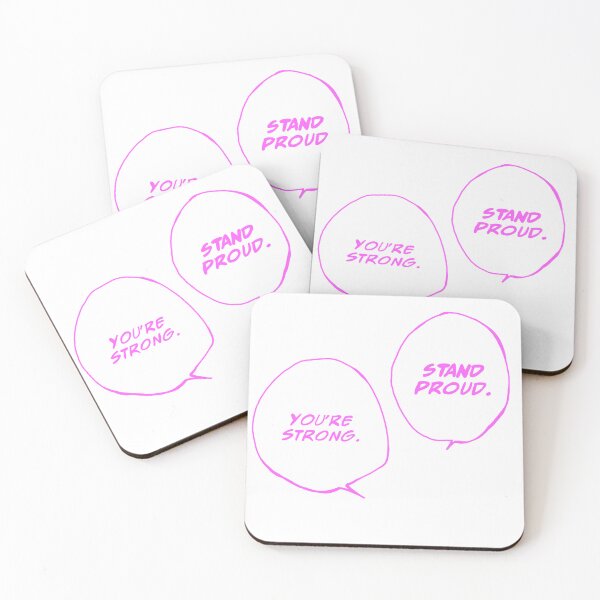 Item preview, "You're strong, stand proud" Sukuna manga bubble,- pink option designed and sold by Mairoth.