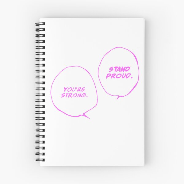 Item preview, "You're strong, stand proud" Sukuna manga bubble,- pink option designed and sold by Mairoth.