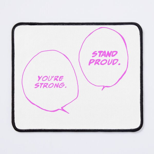 Item preview, "You're strong, stand proud" Sukuna manga bubble,- pink option designed and sold by Mairoth.