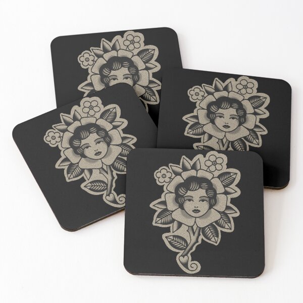 Item preview, Woman, flower, leaves, tattoo designed and sold by Andresoutto.