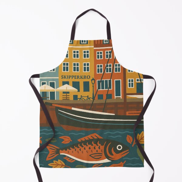 Item preview, Nyhavn Copenhagen Denmark folk art designed and sold by Spanish Castles.