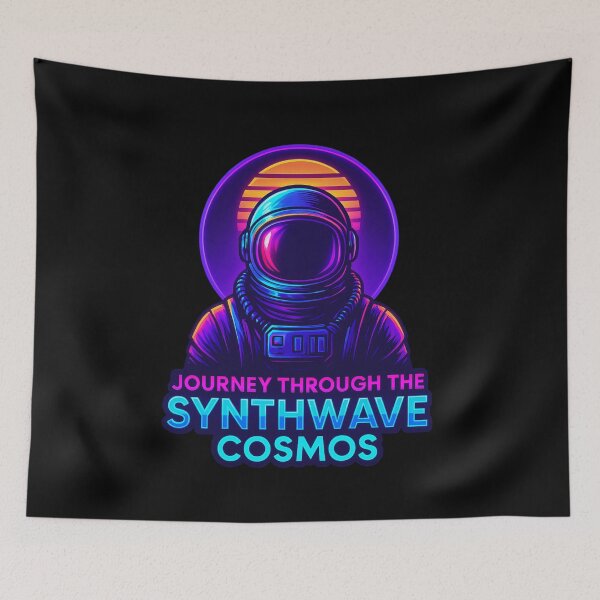 Item preview, Neon Astronaut: Journey Through the Synthwave Cosmos designed and sold by Design_Your_Day.