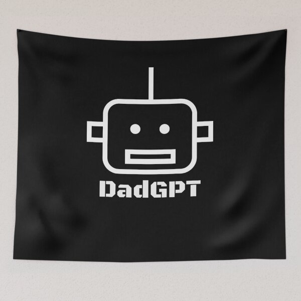 Aperçu de l'œuvre DadGPT Daddy Papa Robot IA Papa Tech Humour Fête des Pères créée et vendue par Meteor77.