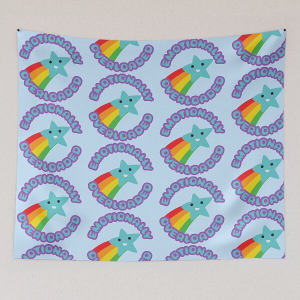 Item preview, Emotionally Overloaded Rainbow Star - A Burst of Colorful Chaos designed and sold by 3MillsDesign.