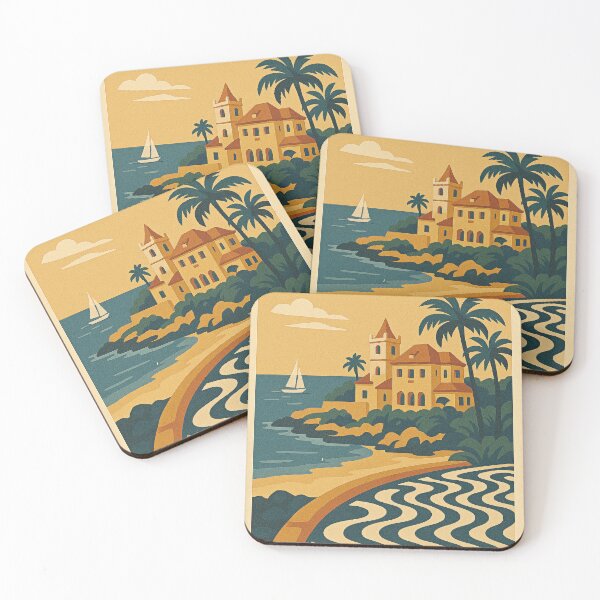 Item preview, Cascais Portugal vintage art designed and sold by Spanish Castles.
