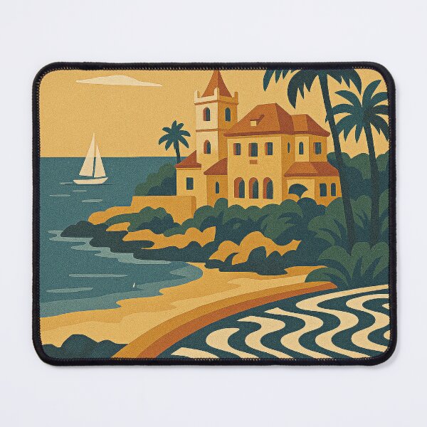Item preview, Cascais Portugal vintage art designed and sold by Spanish Castles.