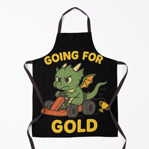 Item preview, Going for Gold – Cute Dragon Kart Racer Design designed and sold by TeeTimeTreasure.
