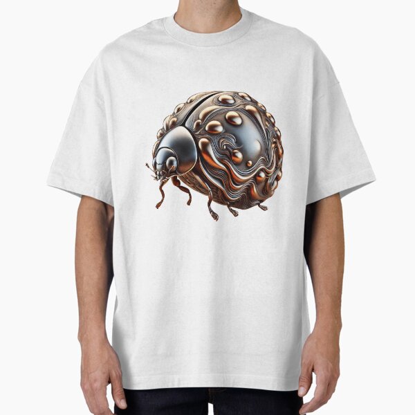 Item preview, Lustrous Ladybug: Surreal Metallic Insect Art designed and sold by Artfulreverber.