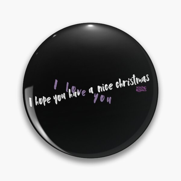 Artikelvorschau, I hope you have a nice christmas / I love you – Young Royals Zitat in lila und weiß entworfen und verkauft von kobyakov.