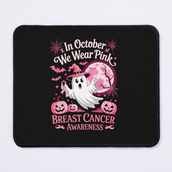 Item preview, In October We Wear Pink Ghost Witch Breast Cancer Awareness designed and sold by TalalosART.