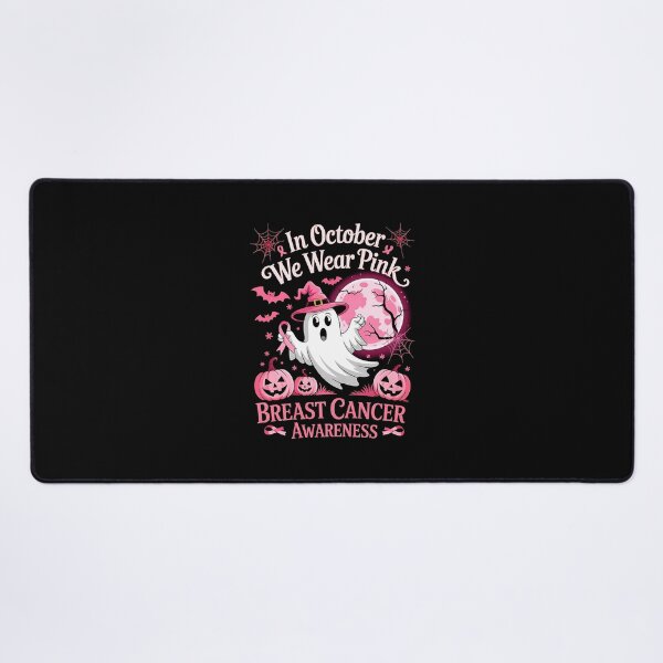 Item preview, In October We Wear Pink Ghost Witch Breast Cancer Awareness designed and sold by TalalosART.